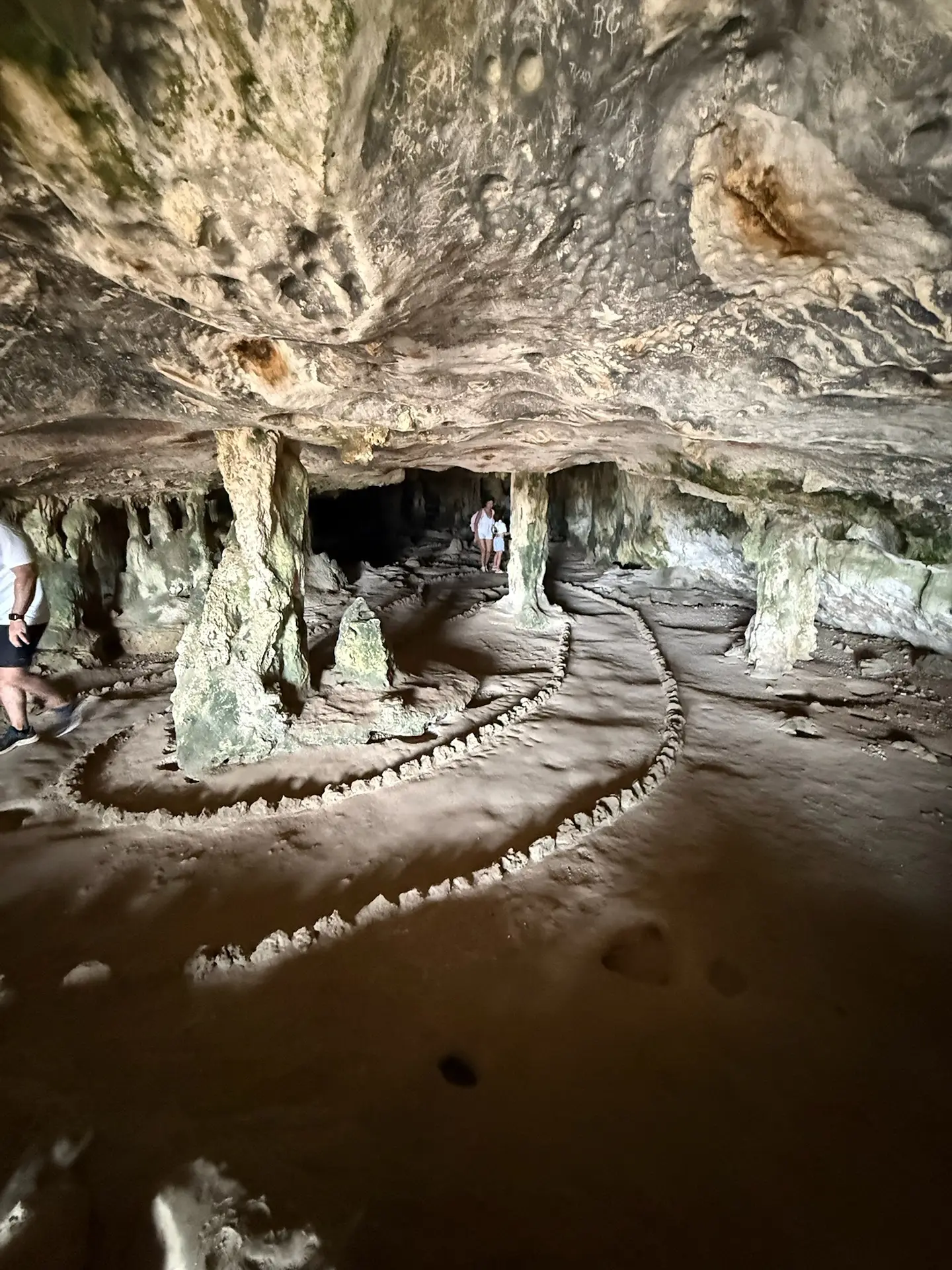 Ancient labyrinth path inside Quadirikiri Cave