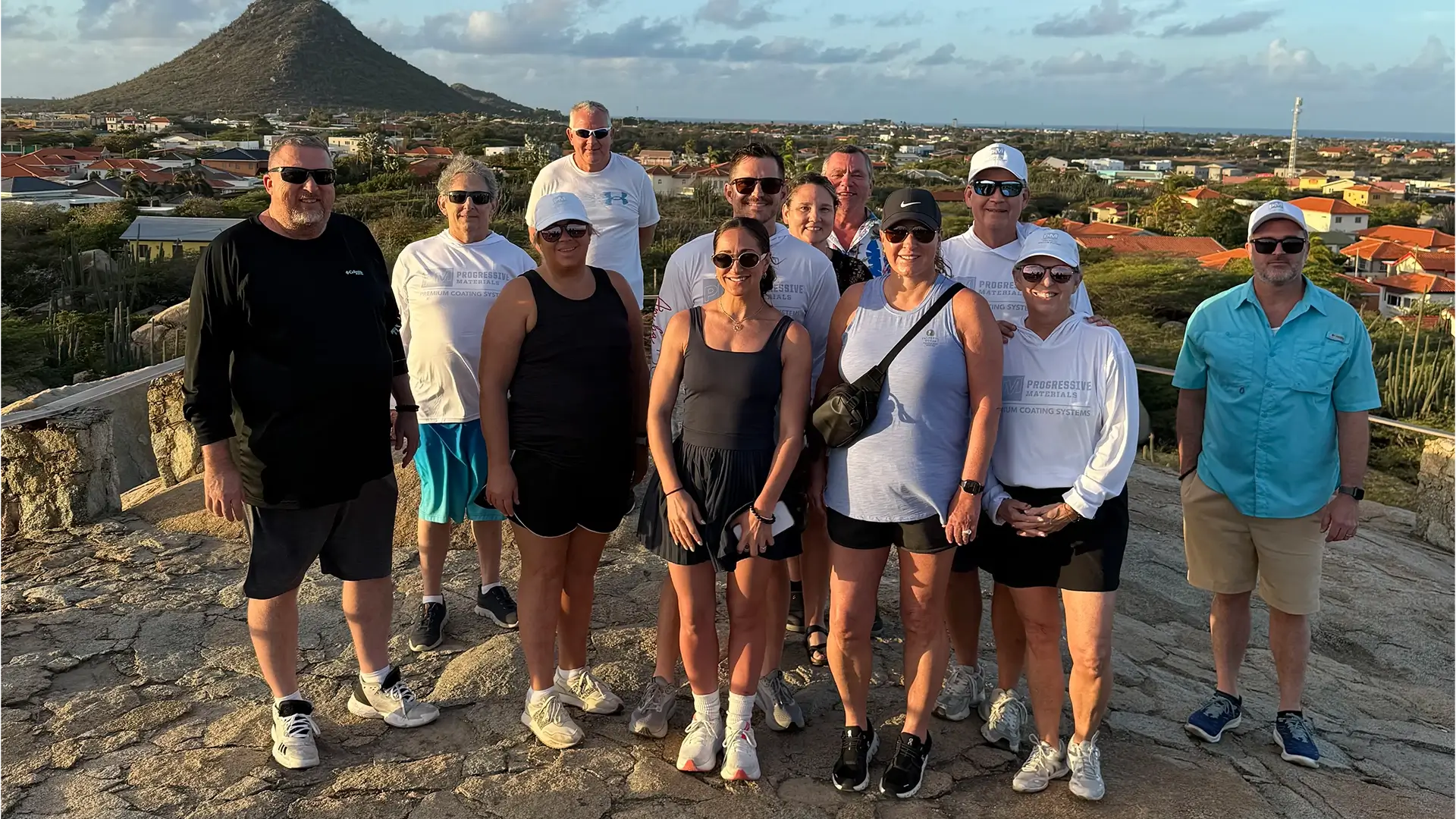 Group enjoying panoramic views from Alto Vista hilltop